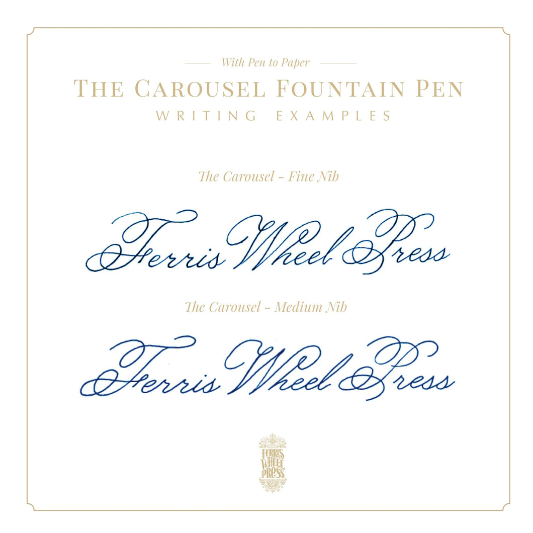 FERRIS WHEEL PRESS - Limited Edition 2025 | Aluminum Carousel Fountain Pen - Blue Revelry