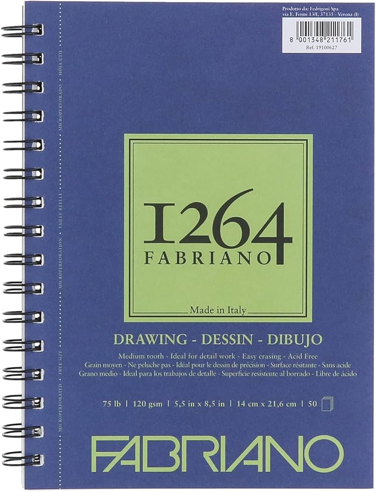 FABRIANO - 1264 Drawing Pads (Libreta de Dibujo 120GSM y 160GSM)