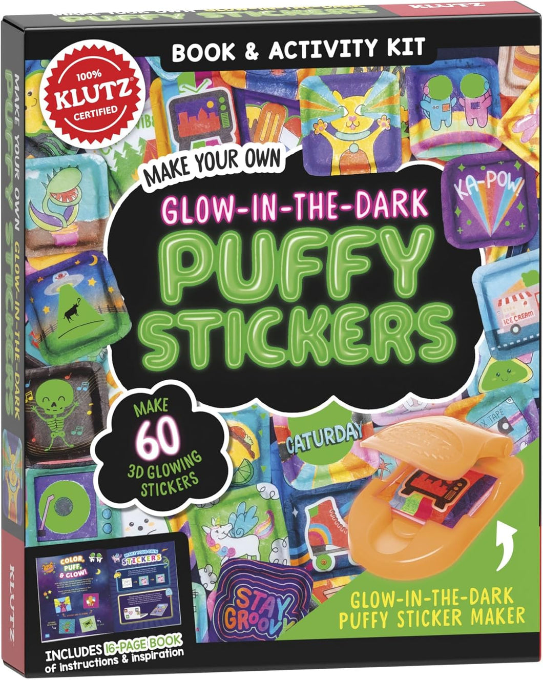 KLUTZ -  Make Your Own Glow in the Dark Puffy Stickers Kit