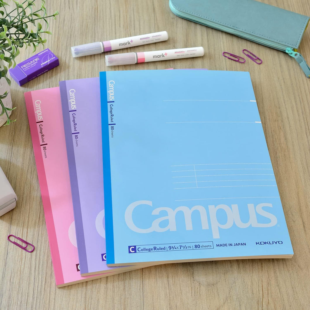 KOKUYO - Campus USA Notebook - B5 - Composition - Rayas - Pack de 3