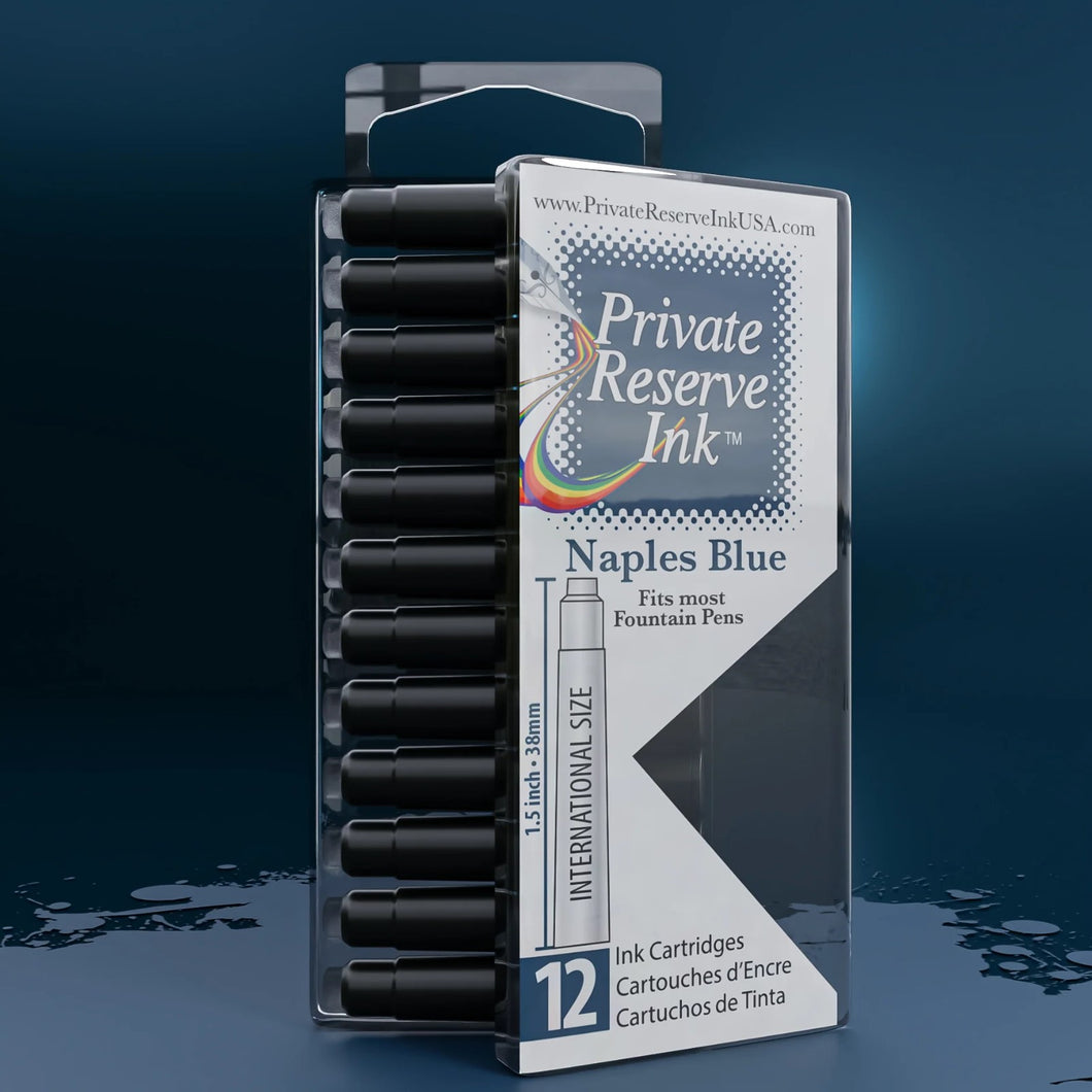 PRIVATE RESERVE INK - Naples Blue Ink Cartridges