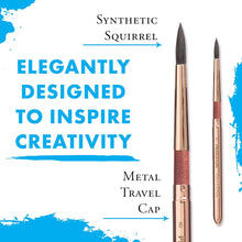 Load image into Gallery viewer, PRINCETON ARTIST BRUSH &amp; CO. - Neptune Synthetic Squirrel Watercolor Travel Round Brushes
