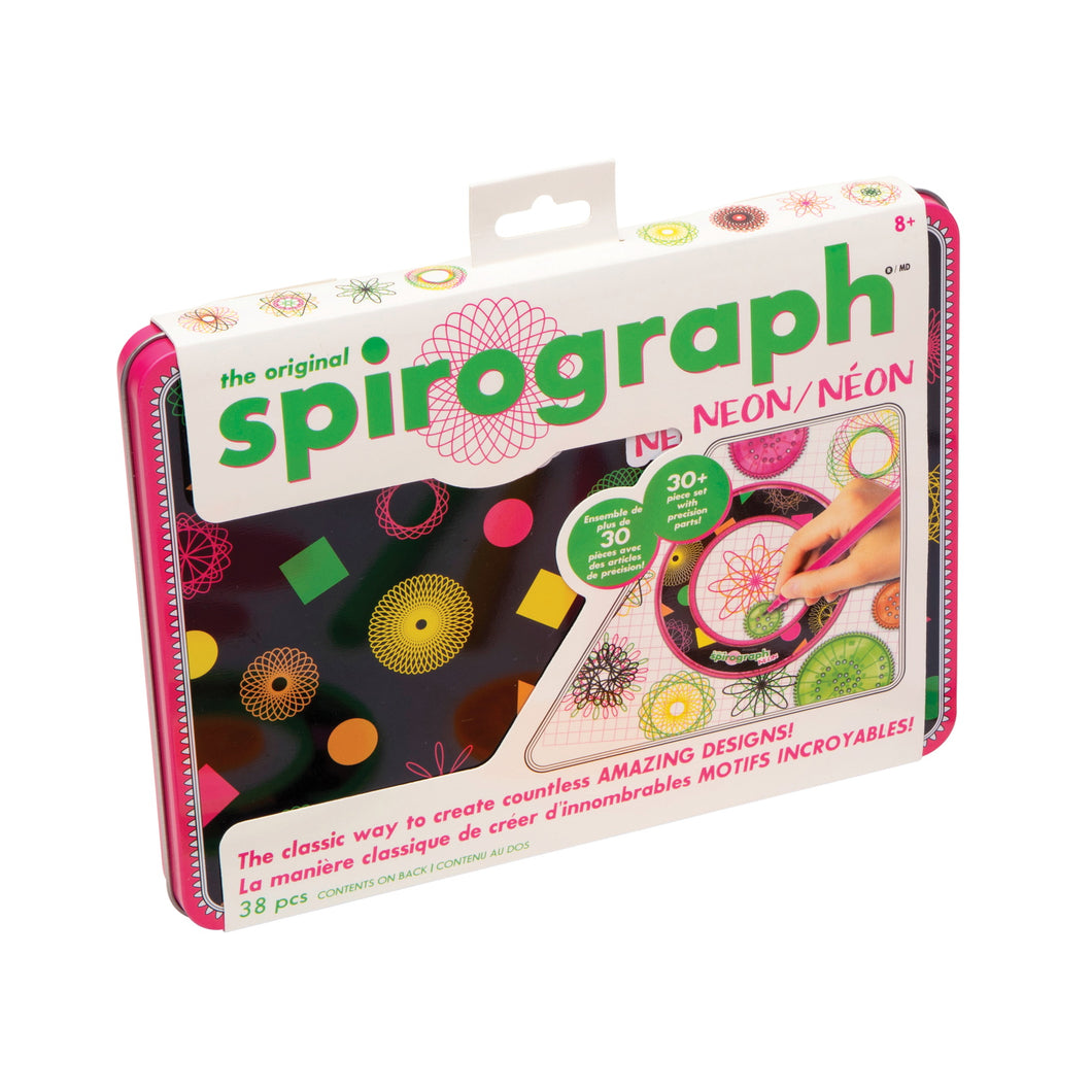 PLAYMONSTER - Spirograph Neon Design Tin Set