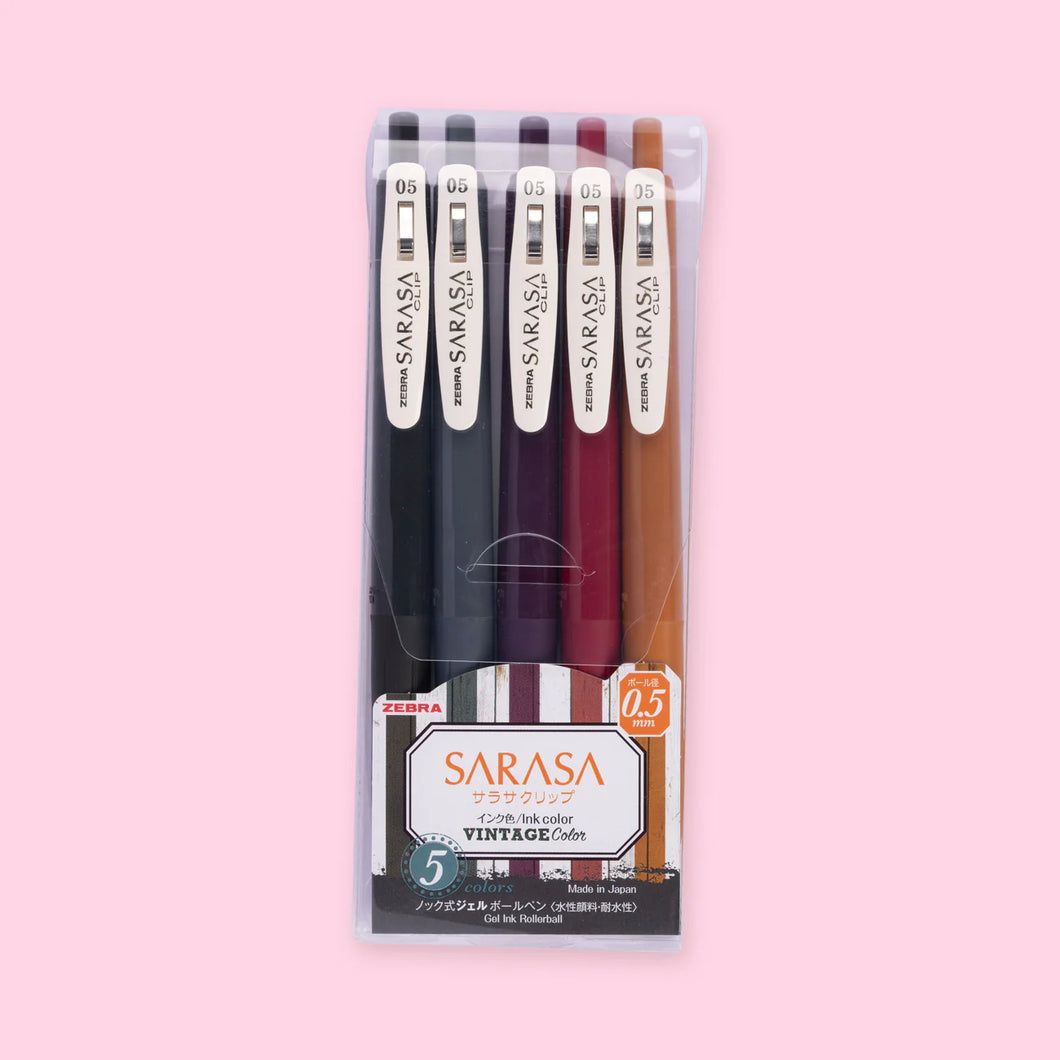 ZEBRA - Sarasa Clip Gel Retractable Pen Sets (Boligrafo de Gel Retractiles)