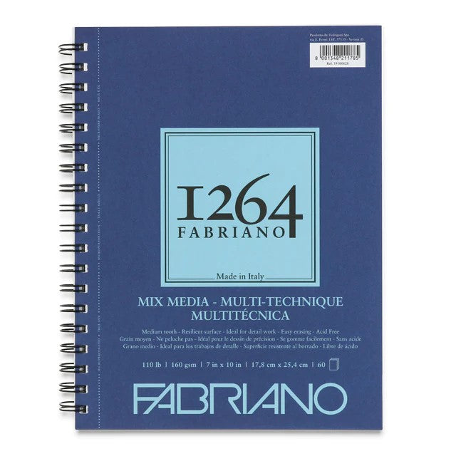 FABRIANO - 1264 Mixed Media Pads (Libreta de Multitécnicas 160GSM y 200GSM)