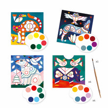 Load image into Gallery viewer, DJECO - Fanciful Bestiary Watercolor Painting Cards Activity Kit
